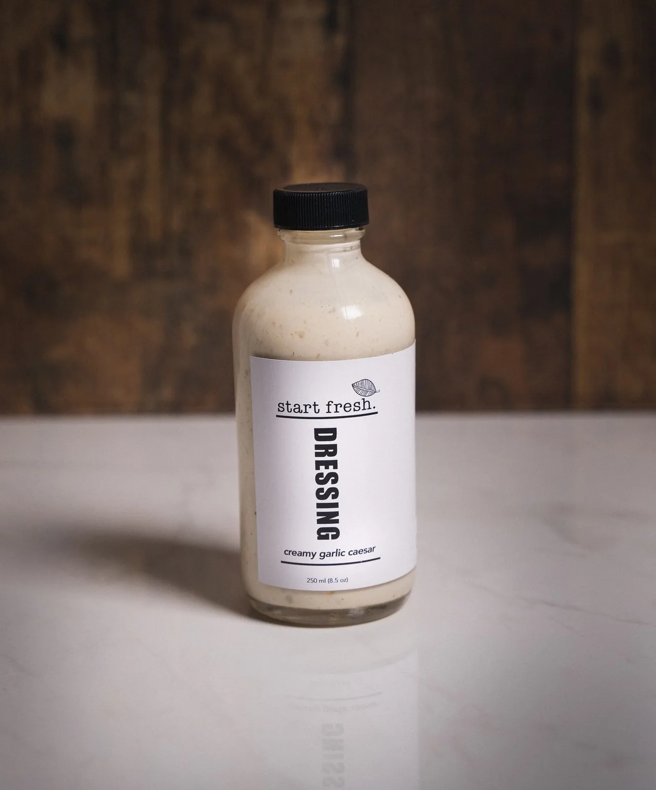 Bottle of dressing product photography