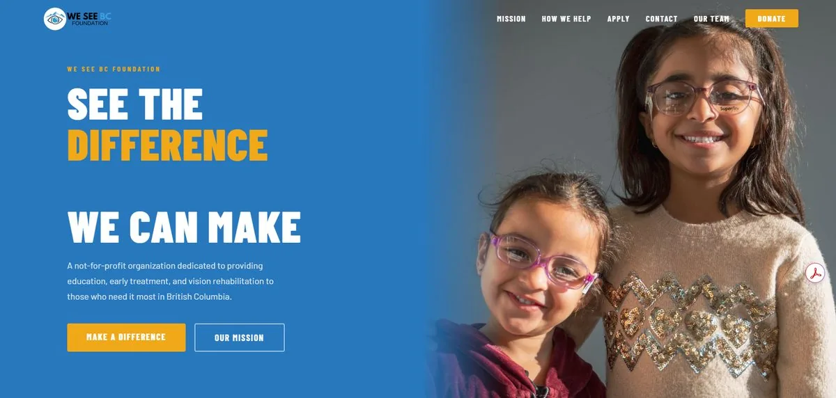 We See BC Foundation website homepage